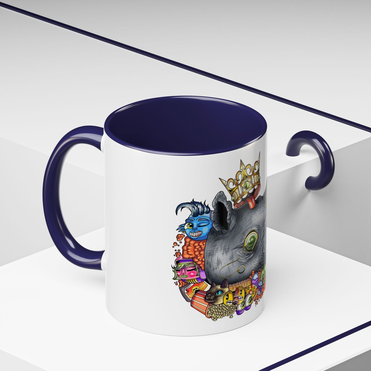 Accent Coffee Mug-Doodle Rhino