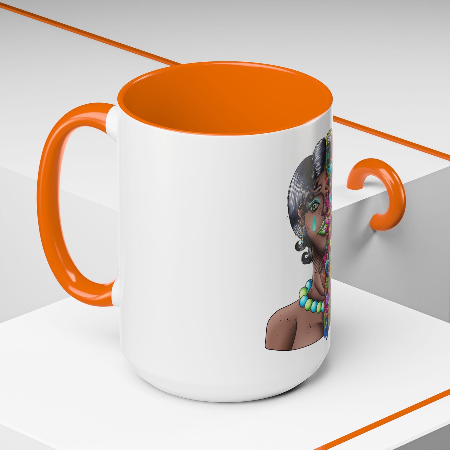 Accent Coffee Mug-Doodle Girl