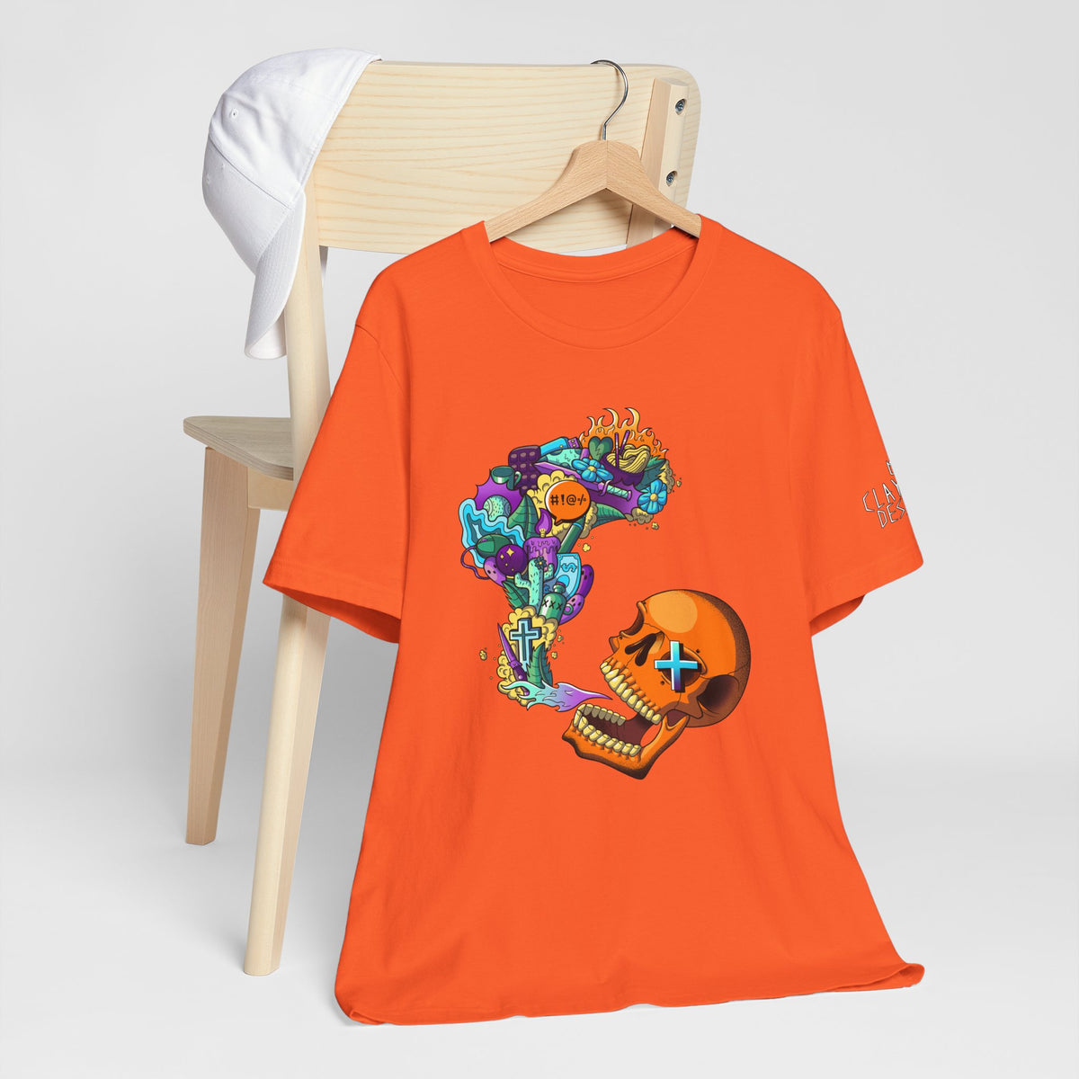 Unisex Jersey Short Sleeve Tee-Doodle Skull