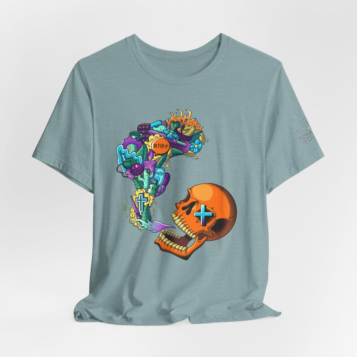 Unisex Jersey Short Sleeve Tee-Doodle Skull