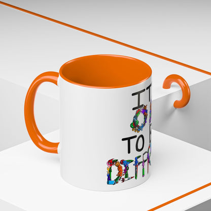 Accent Coffee Mug-Doodle It's OK to be Different