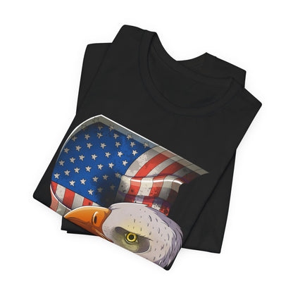 Bella+Canvas Unisex Jersey Short Sleeve Tee with print on sleeve