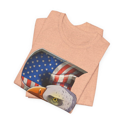 Bella+Canvas Unisex Jersey Short Sleeve Tee with print on sleeve