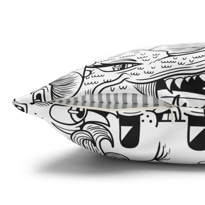 Spun Polyester Square Pillowcase