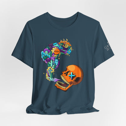 Unisex Jersey Short Sleeve Tee-Doodle Skull