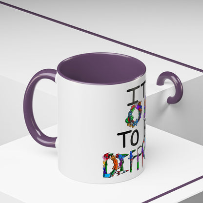 Accent Coffee Mug-Doodle It's OK to be Different