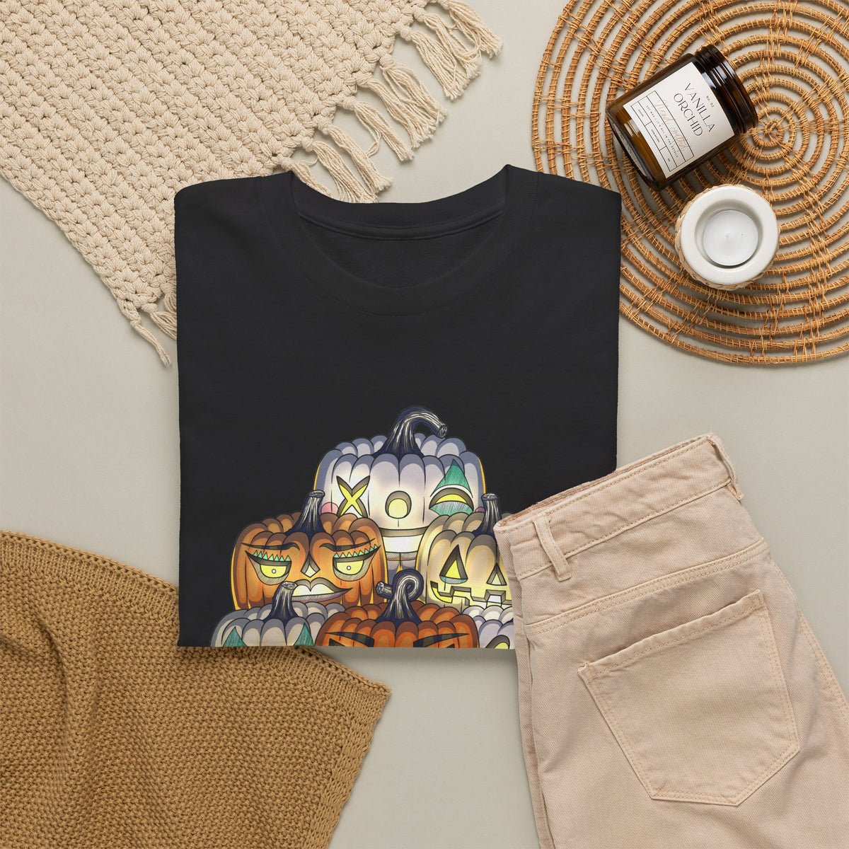 Halloween Pumpkin Unisex Heavy Cotton Tee