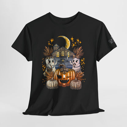 Adult Halloween Pumpkin Unisex Heavy Cotton Tee