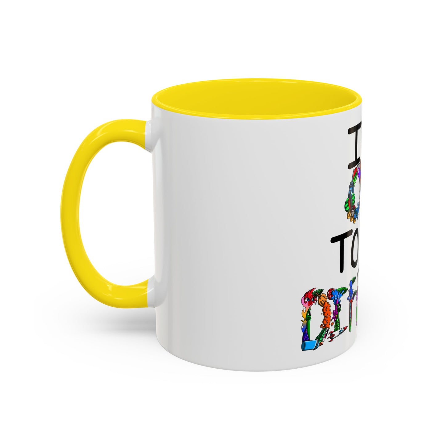 Accent Coffee Mug-Doodle It's OK to be Different