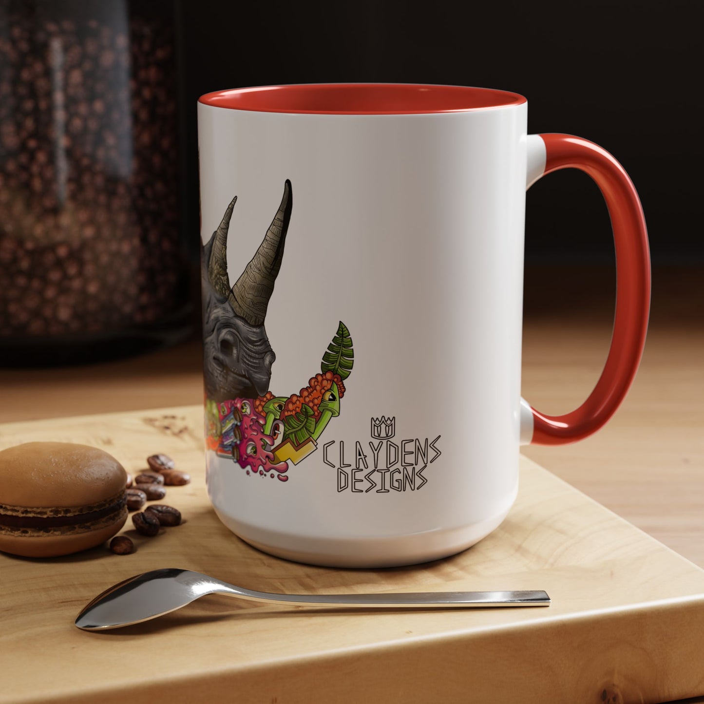 Accent Coffee Mug-Doodle Rhino