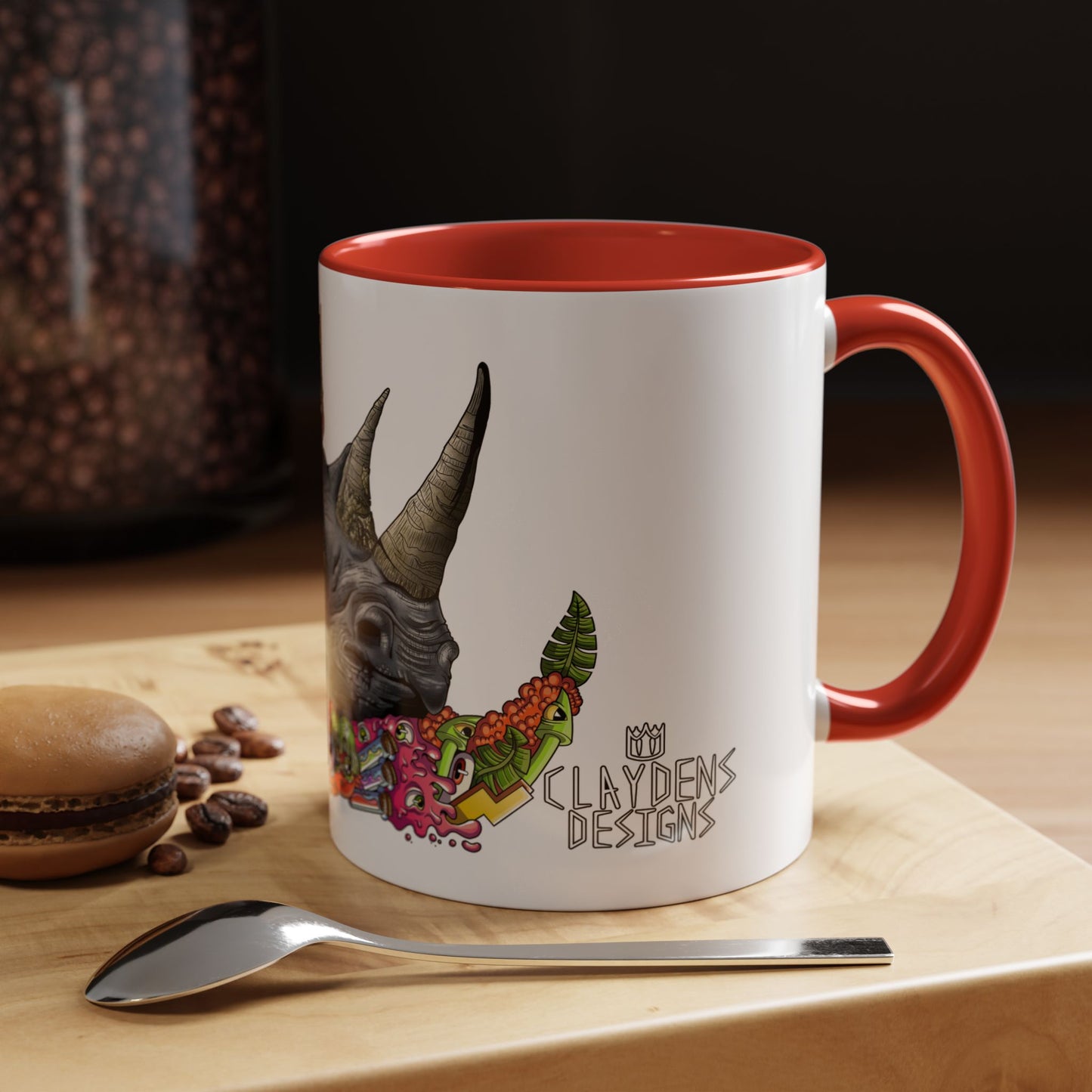 Accent Coffee Mug-Doodle Rhino