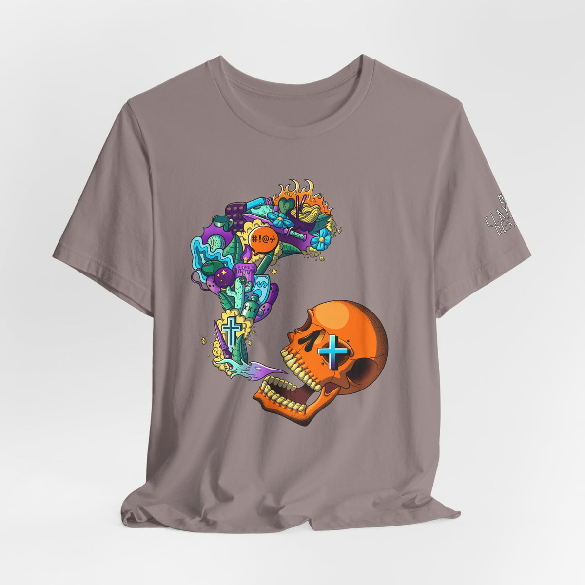 Unisex Jersey Short Sleeve Tee-Doodle Skull