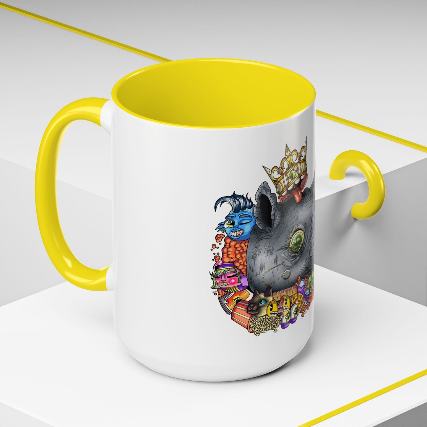 Accent Coffee Mug-Doodle Rhino
