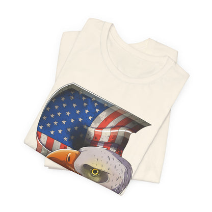 Bella+Canvas Unisex Jersey Short Sleeve Tee with print on sleeve