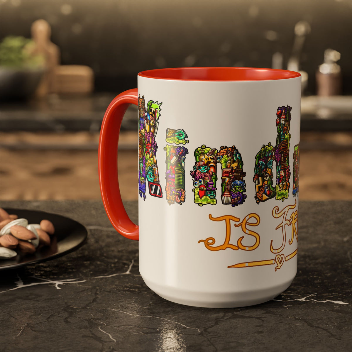 Kindness is Free Colorful Mugs (11oz, 15oz)
