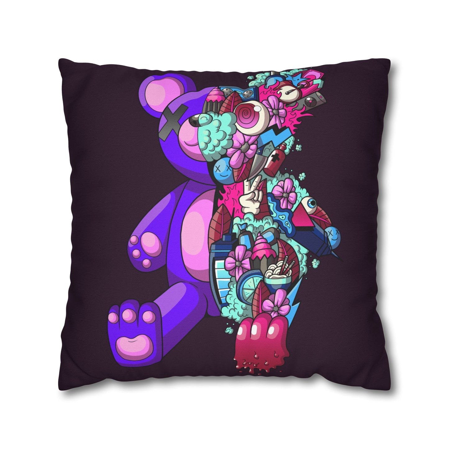 Spun Polyester Square Pillowcase
