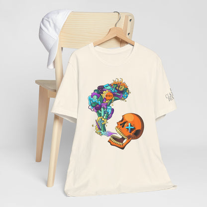 Unisex Jersey Short Sleeve Tee-Doodle Skull