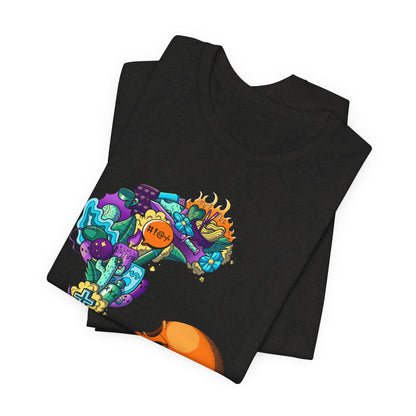 Unisex Jersey Short Sleeve Tee-Doodle Skull