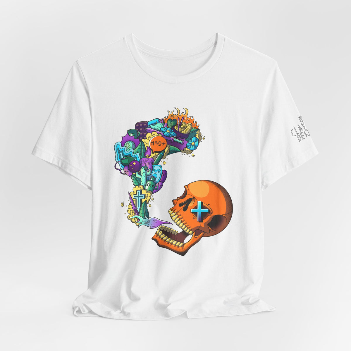 Unisex Jersey Short Sleeve Tee-Doodle Skull