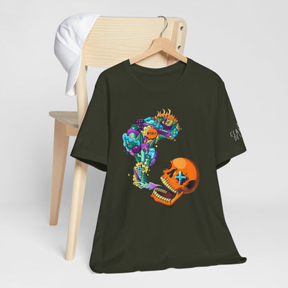 Unisex Jersey Short Sleeve Tee-Doodle Skull