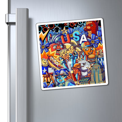 USA theme Magnets