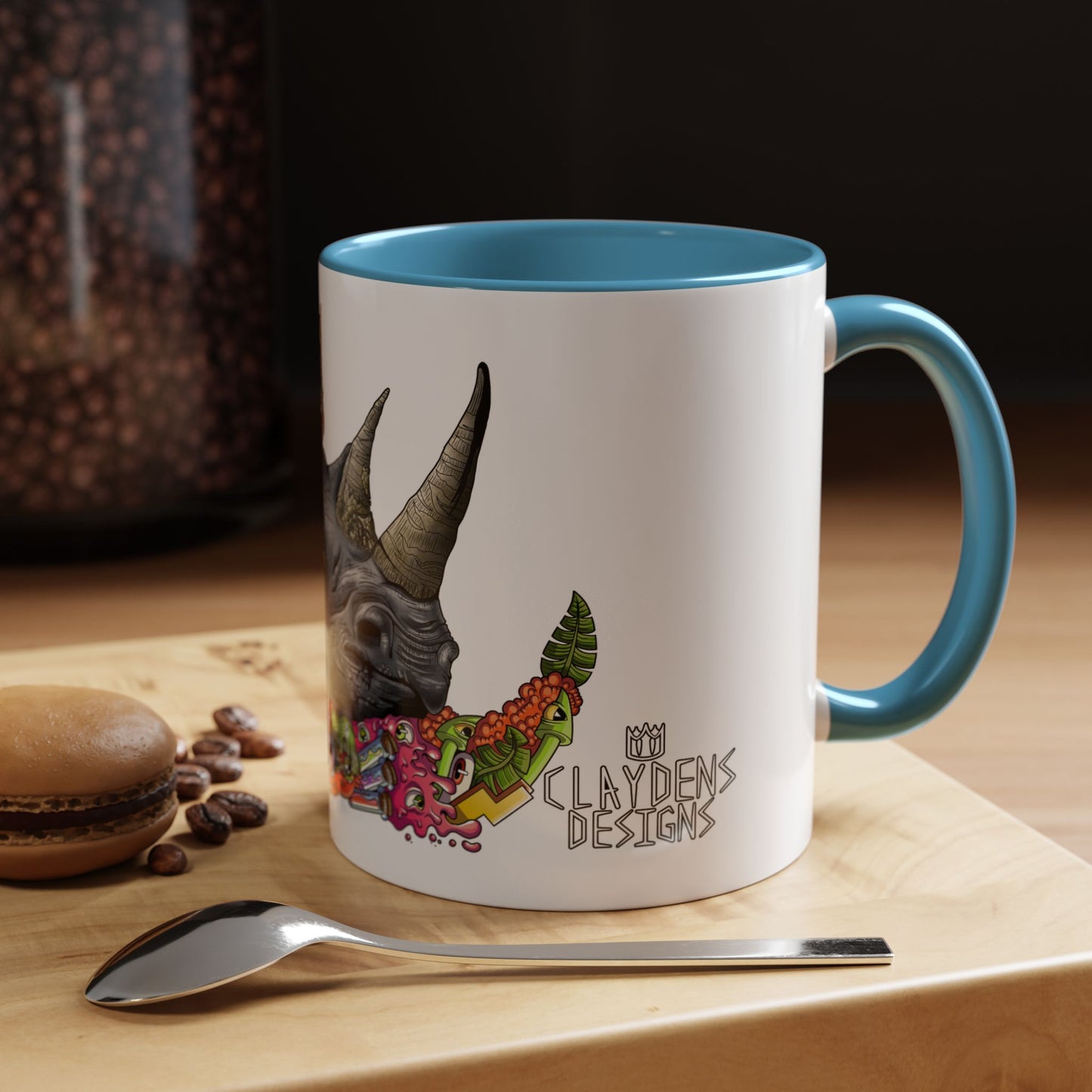 Accent Coffee Mug-Doodle Rhino