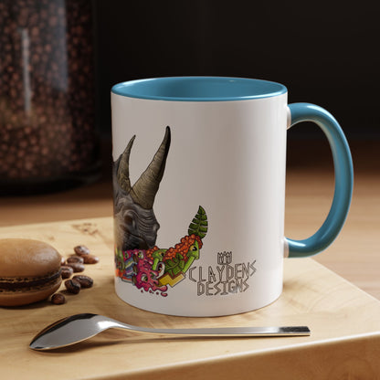 Accent Coffee Mug-Doodle Rhino