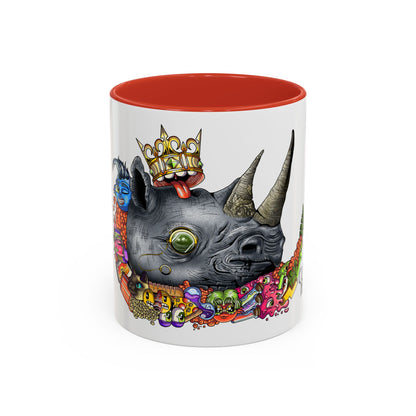 Accent Coffee Mug-Doodle Rhino