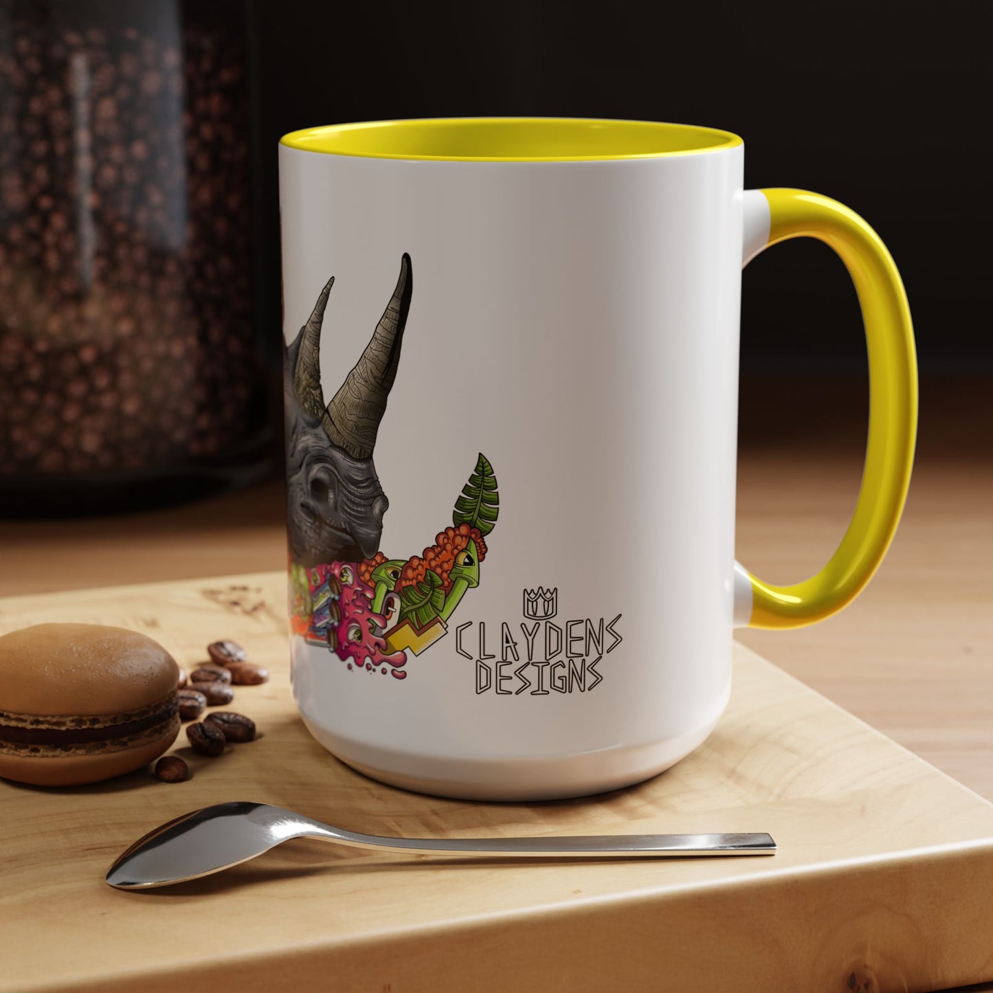 Accent Coffee Mug-Doodle Rhino