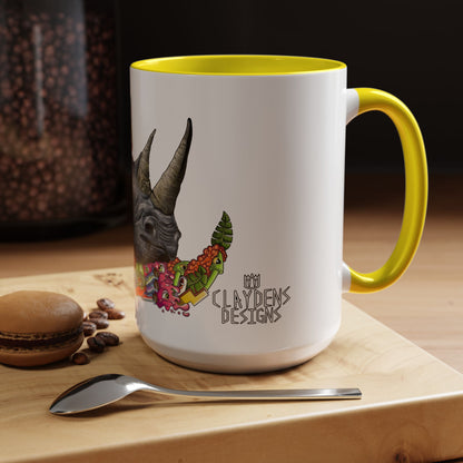 Accent Coffee Mug-Doodle Rhino
