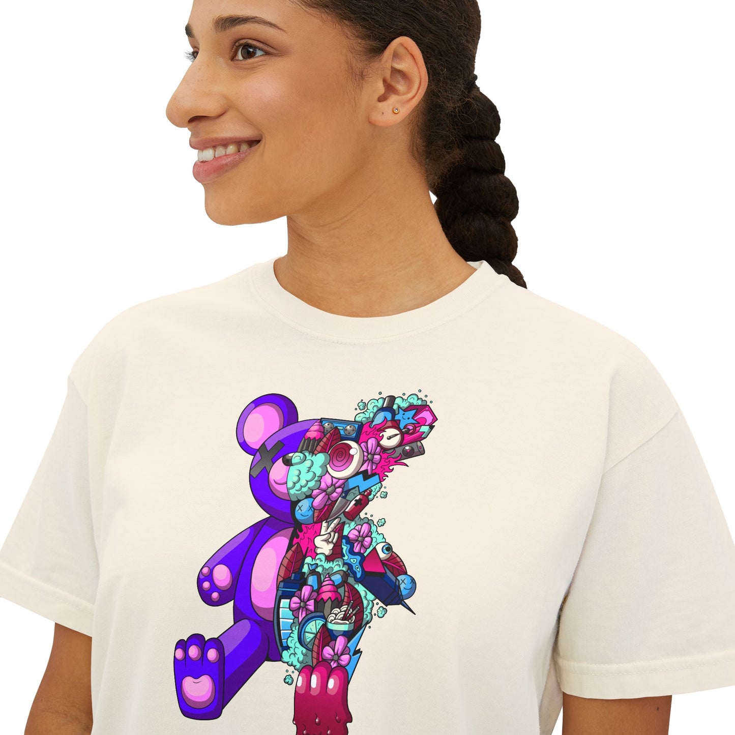 Women's Boxy Tee-Doodle Teddy