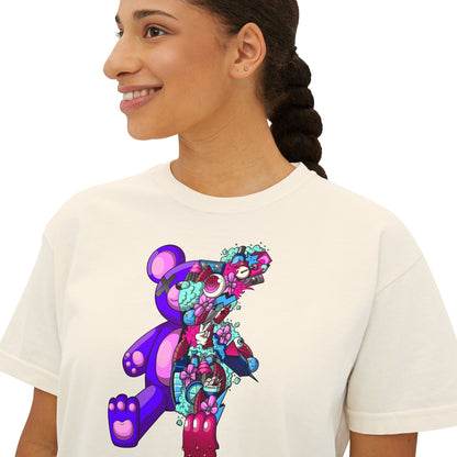 Women's Boxy Tee-Doodle Teddy