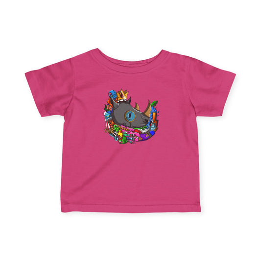 Infant Fine Jersey Tee- Doodle Rhino