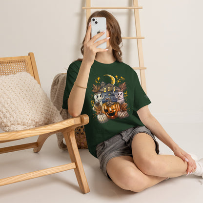 Adult Halloween Pumpkin Unisex Heavy Cotton Tee