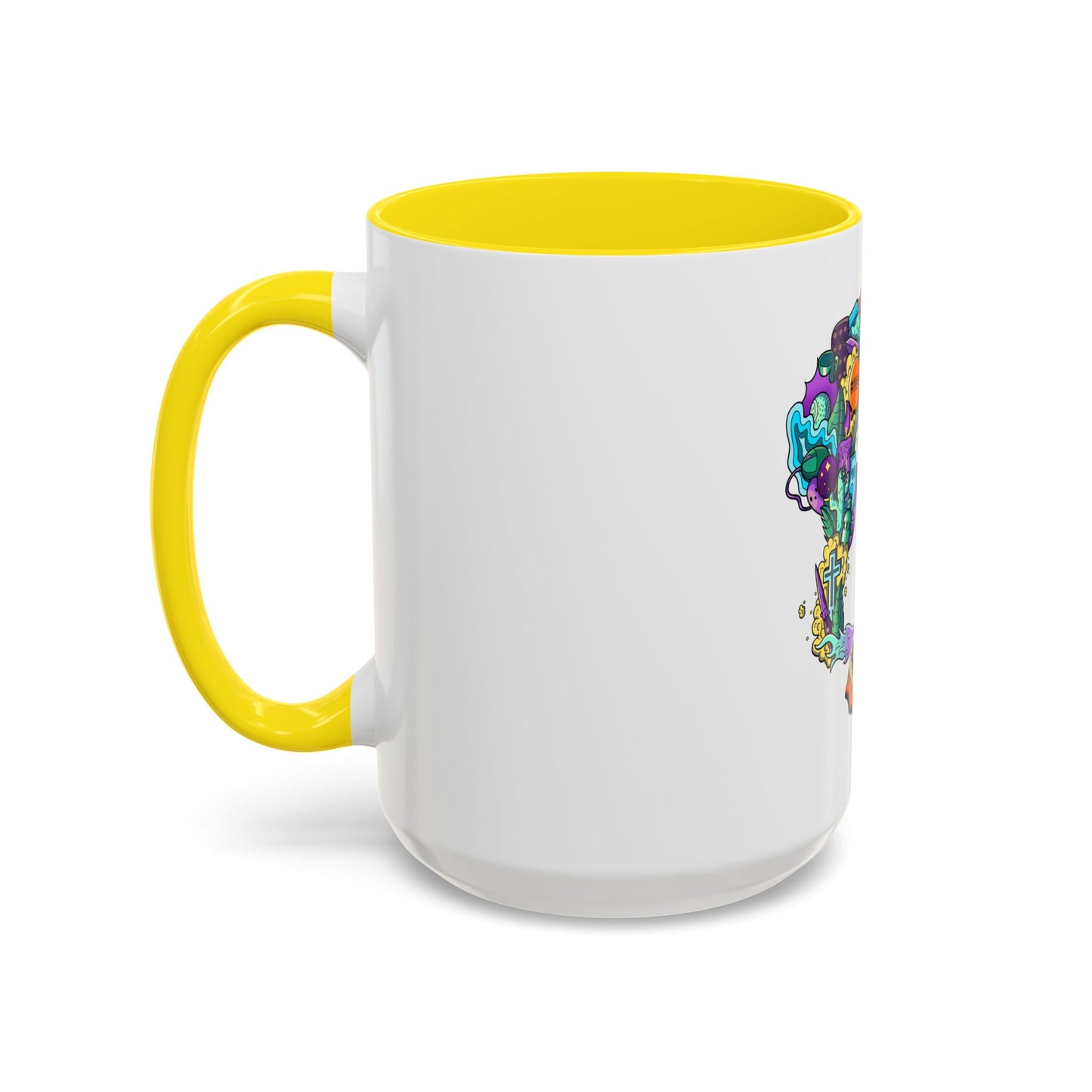 Accent Coffee Mug-Doodle Skull