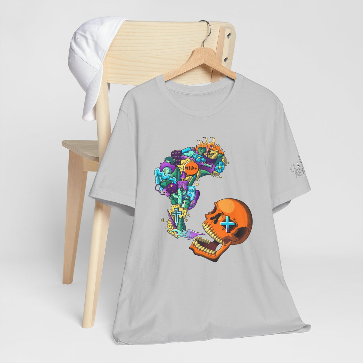 Unisex Jersey Short Sleeve Tee-Doodle Skull