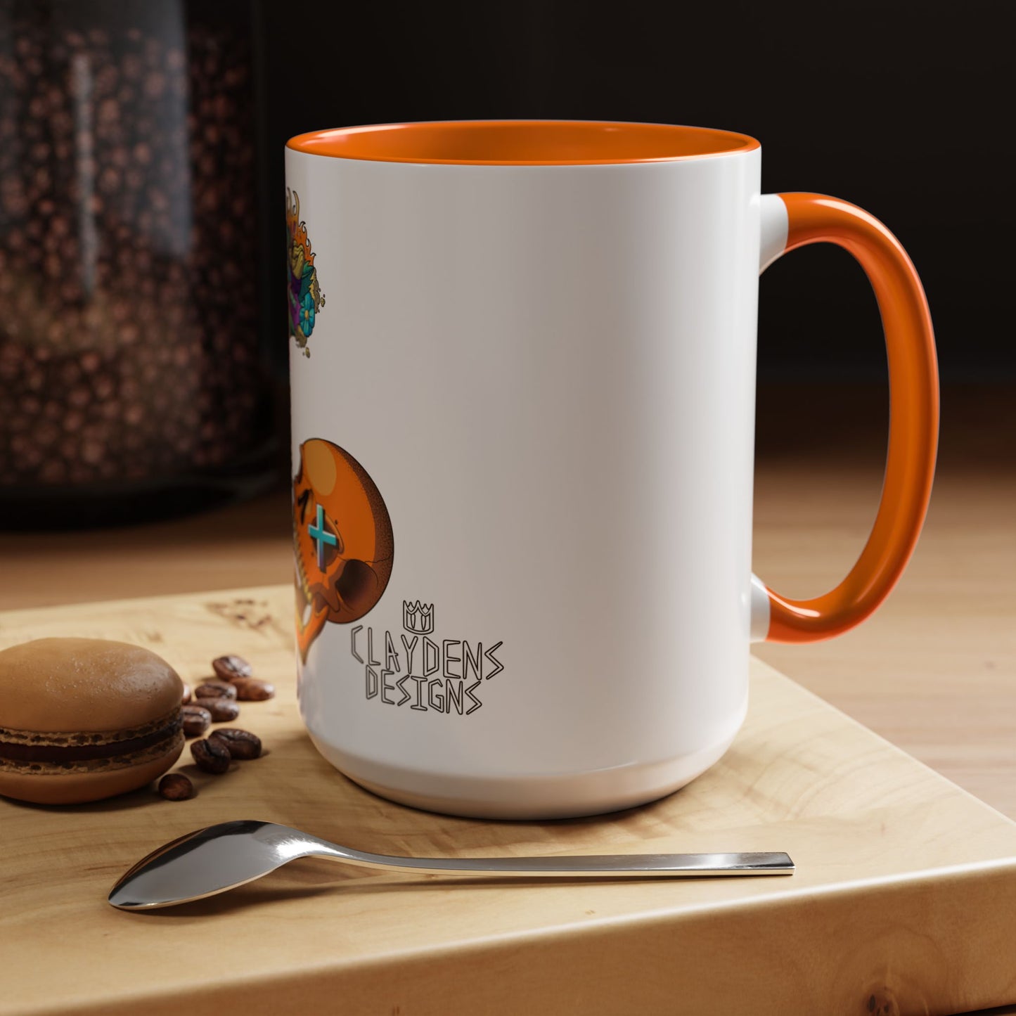 Accent Coffee Mug-Doodle Skull