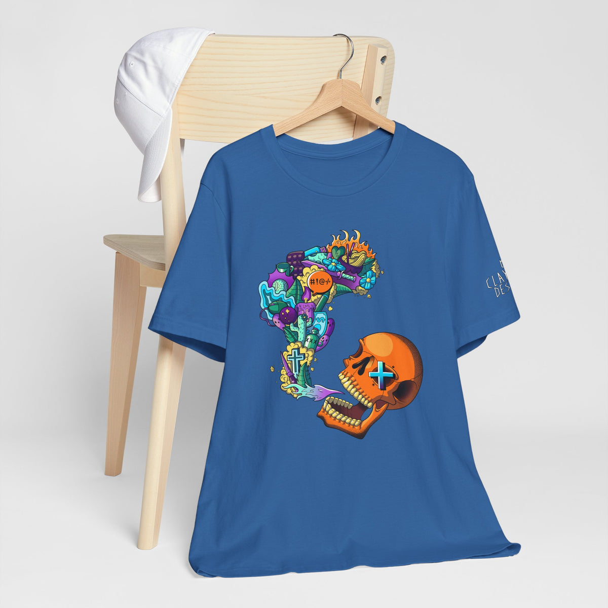 Unisex Jersey Short Sleeve Tee-Doodle Skull