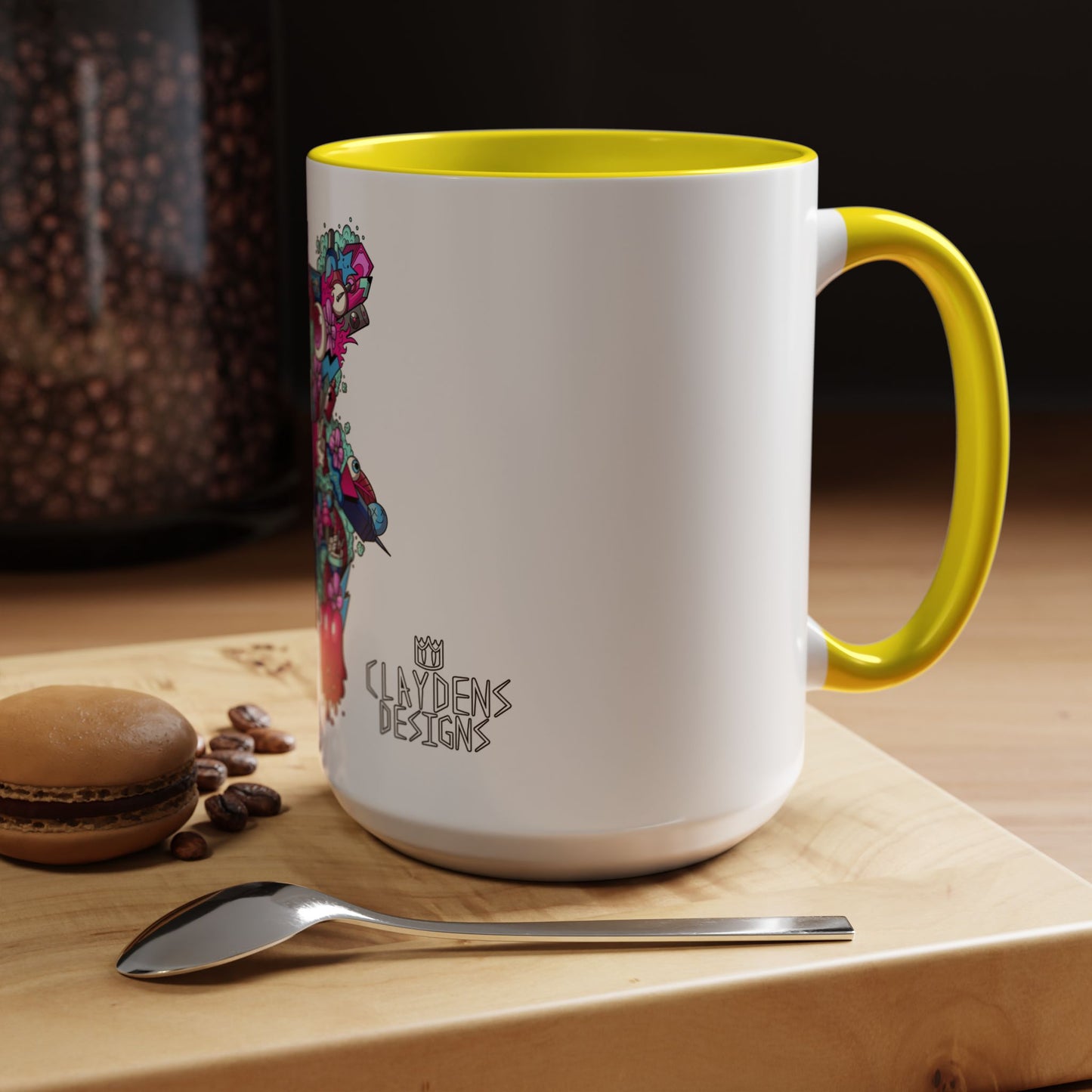 Accent Coffee Mug-Doodle Teddy