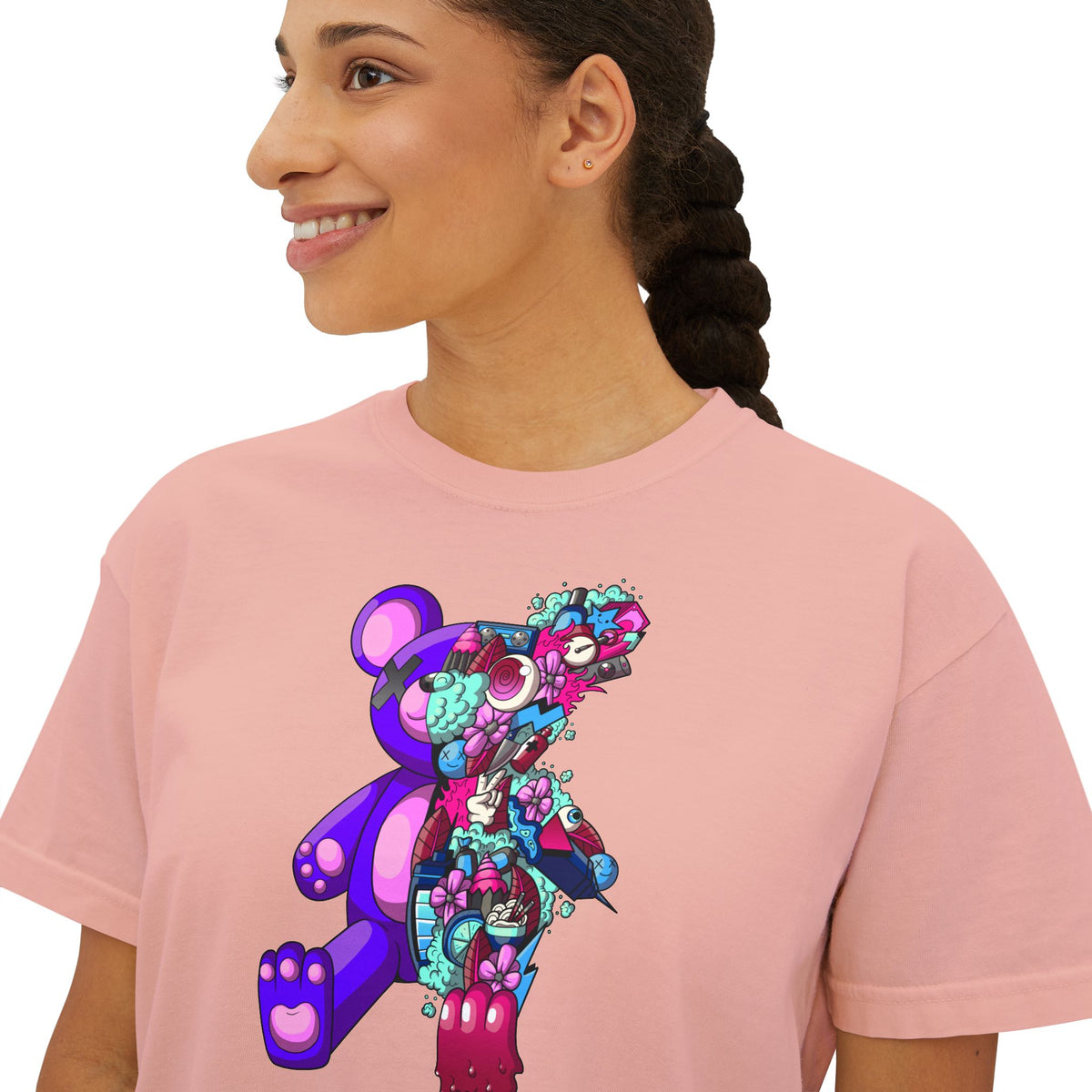 Women's Boxy Tee-Doodle Teddy