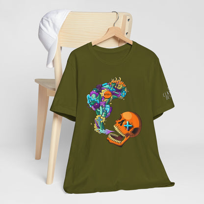 Unisex Jersey Short Sleeve Tee-Doodle Skull