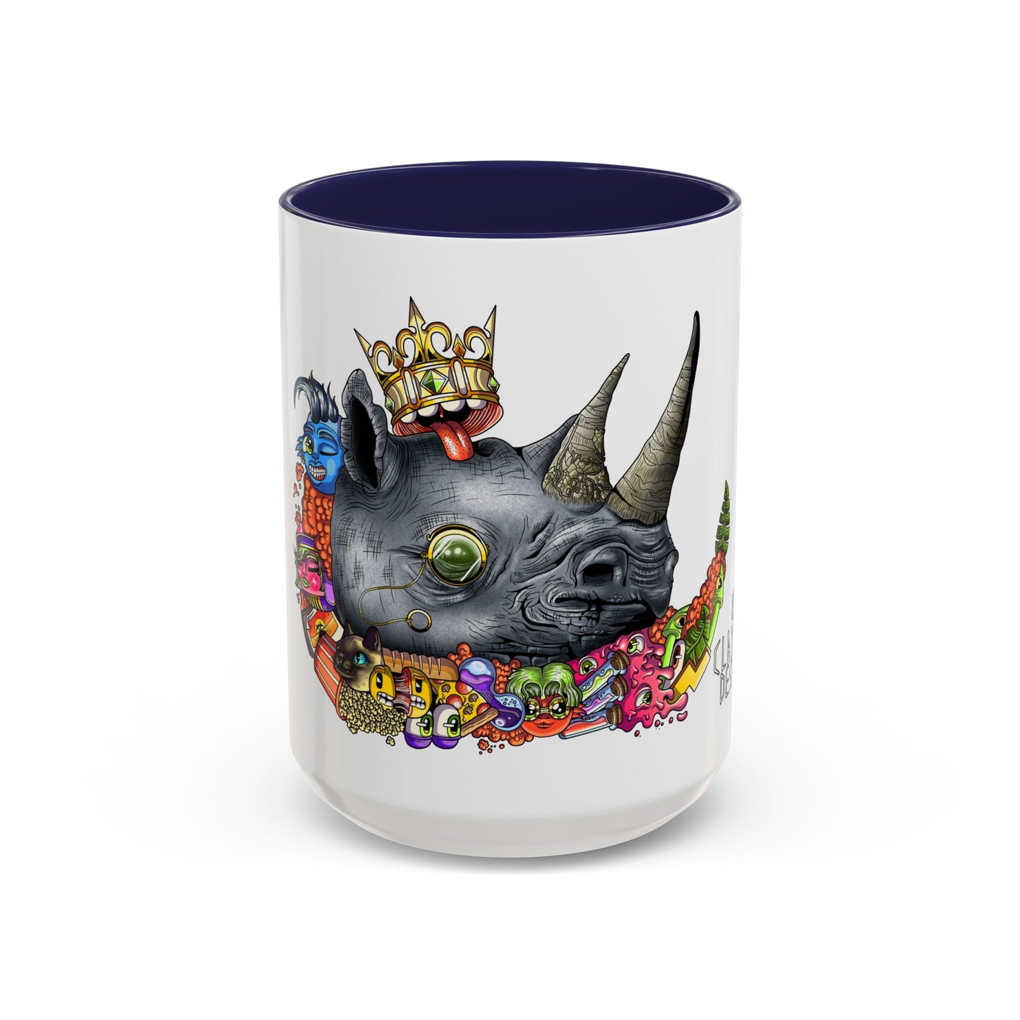 Accent Coffee Mug-Doodle Rhino