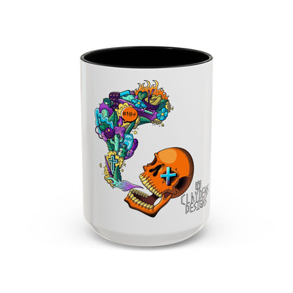 Accent Coffee Mug-Doodle Skull