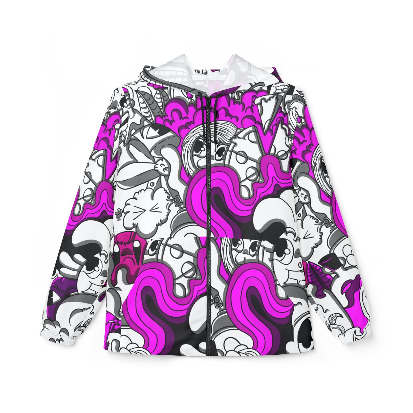Windbreaker Jacket Pink Doodle