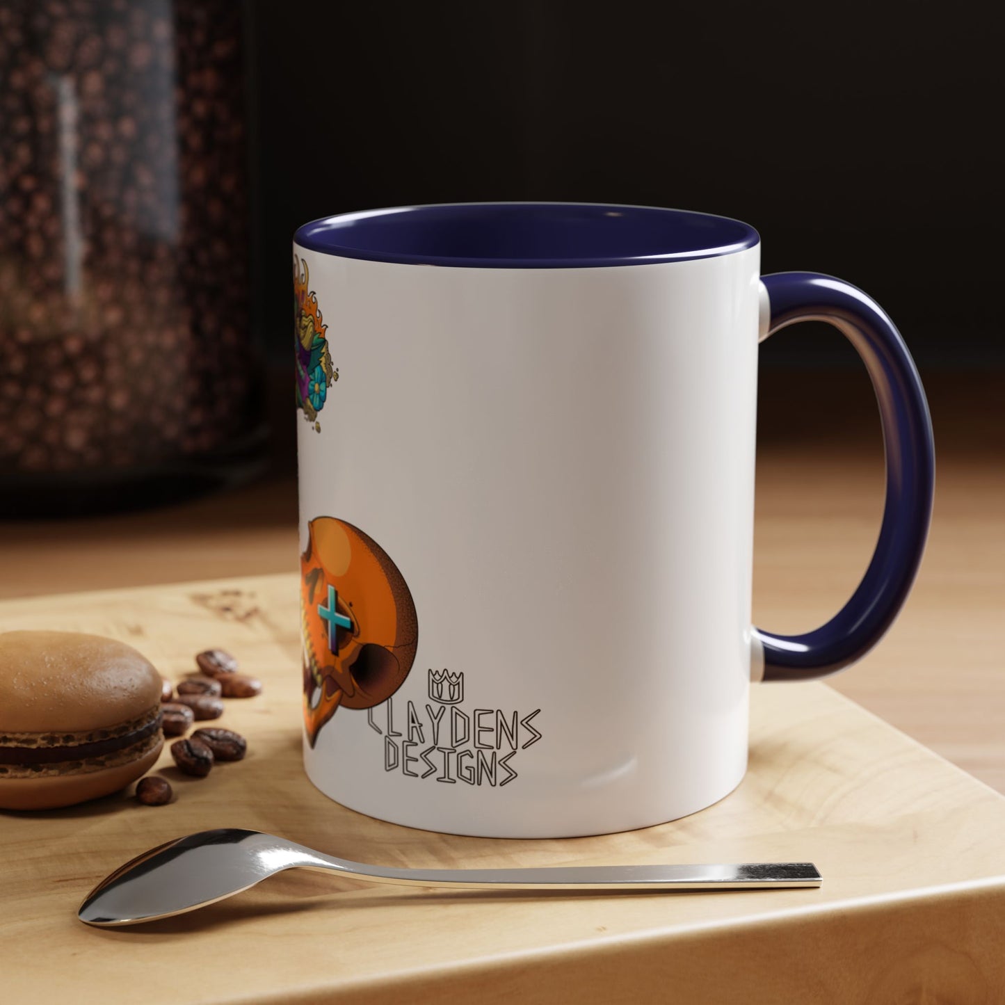 Accent Coffee Mug-Doodle Skull