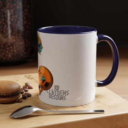 Accent Coffee Mug-Doodle Skull