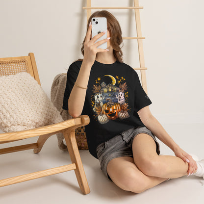 Adult Halloween Pumpkin Unisex Heavy Cotton Tee