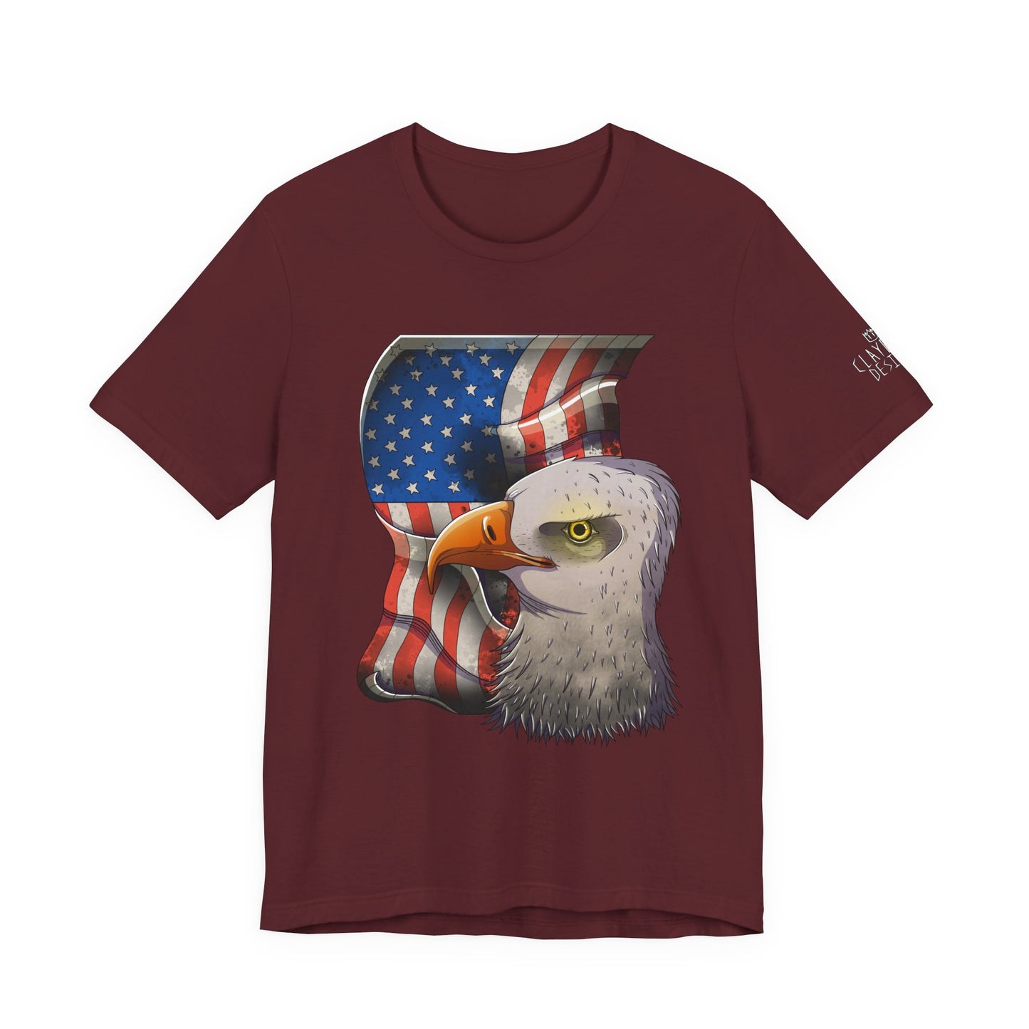 Bella+Canvas Unisex Jersey Short Sleeve Tee with print on sleeve