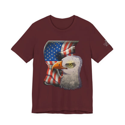 Bella+Canvas Unisex Jersey Short Sleeve Tee with print on sleeve