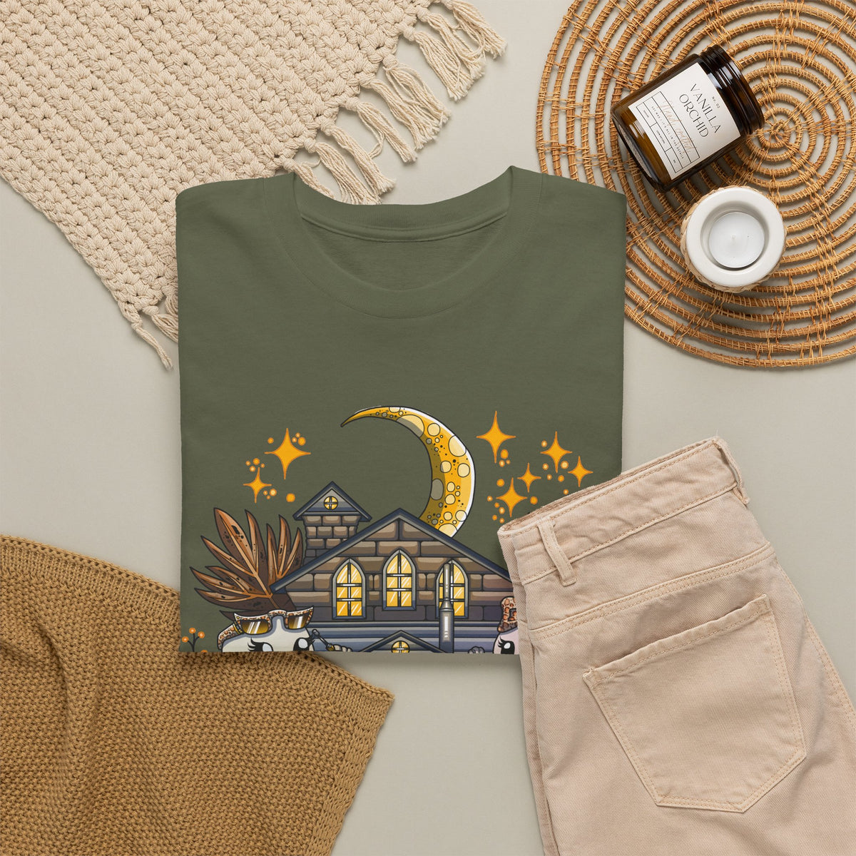 Adult Halloween Pumpkin Unisex Heavy Cotton Tee